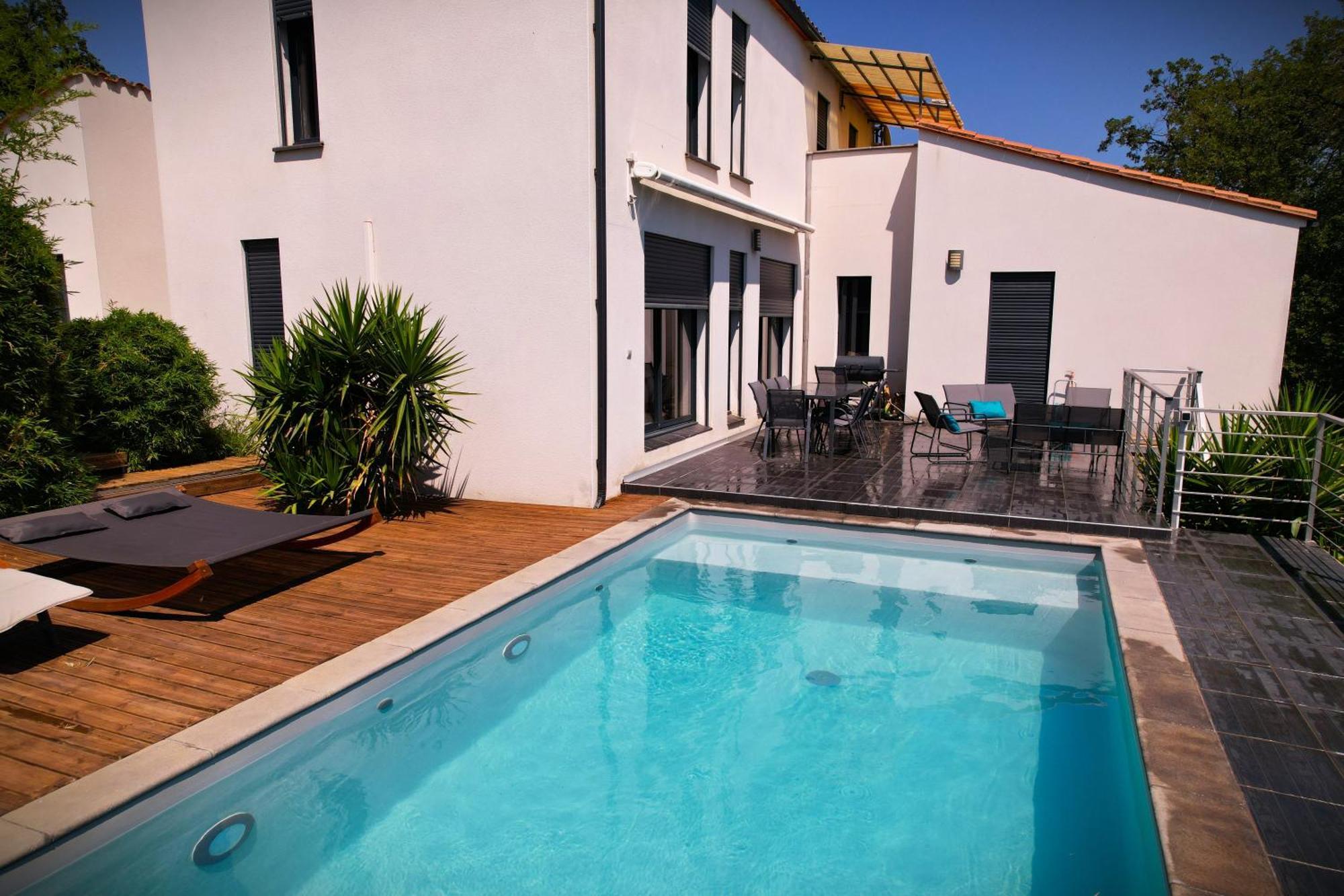 Villa Contemporaine, Jardin Mediterraneen Et Piscine Privee Saint-Jean-Pla-de-Corts Eksteriør billede